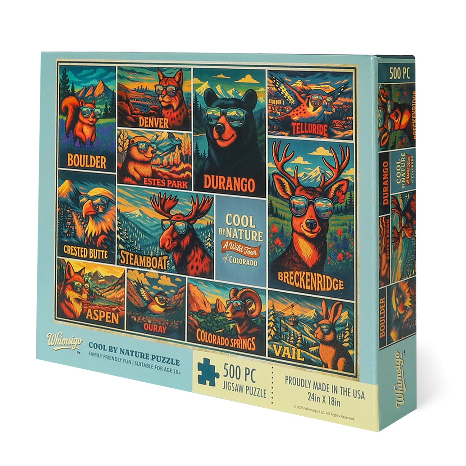 Colorado Travel Poster Puzzle –– 500-Piece Wildlife Adventure
