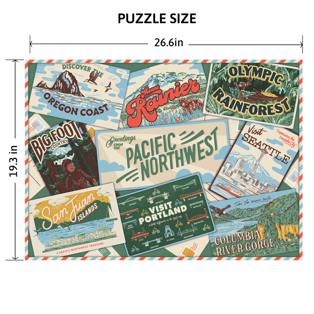 Pacific Northwest Postcards (500 Piece) Jigsaw Puzzle