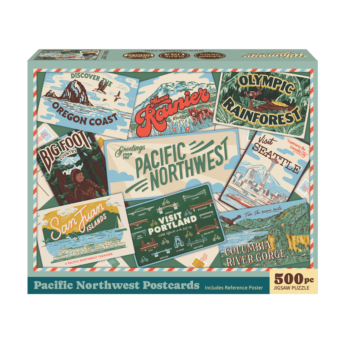 Pacific Northwest Postcards (500 Piece) Jigsaw Puzzle