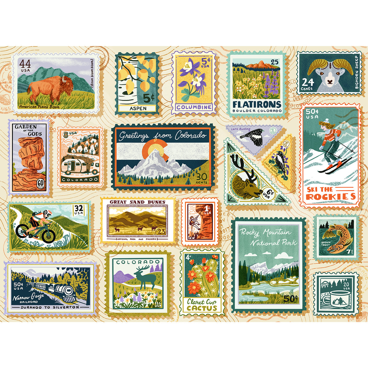 Greetings from Colorado (500 Piece) Jigsaw Puzzle