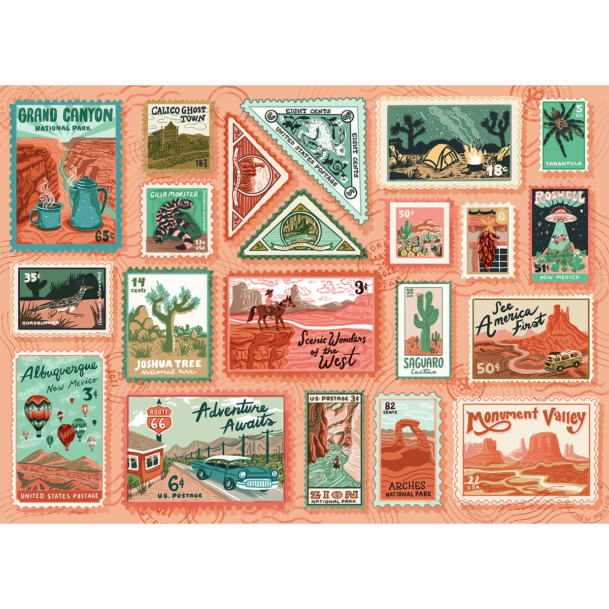 Greetings From the Southwest (500 Piece) Jigsaw Puzzle