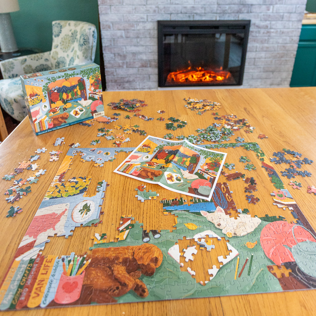 Booked For The Mountains (500 Piece) Jigsaw Puzzle