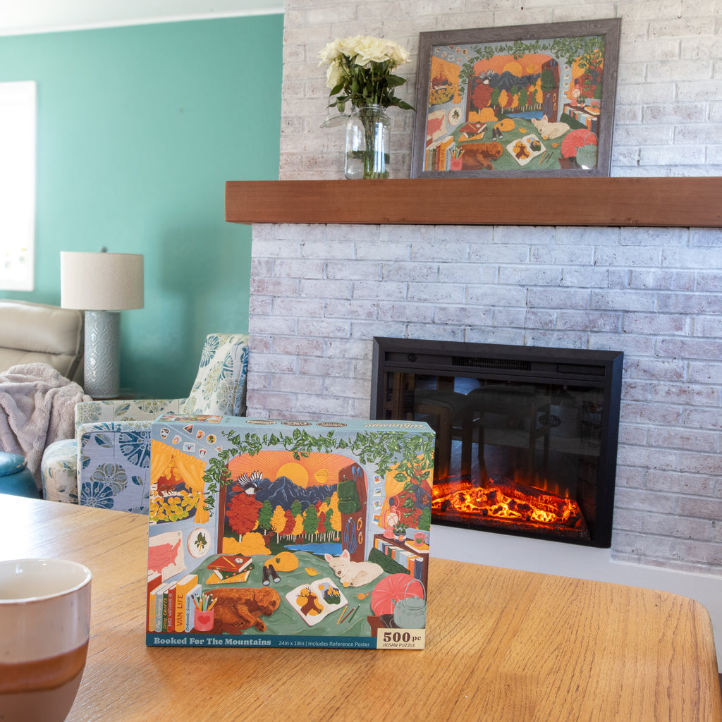 Booked For The Mountains (500 Piece) Jigsaw Puzzle