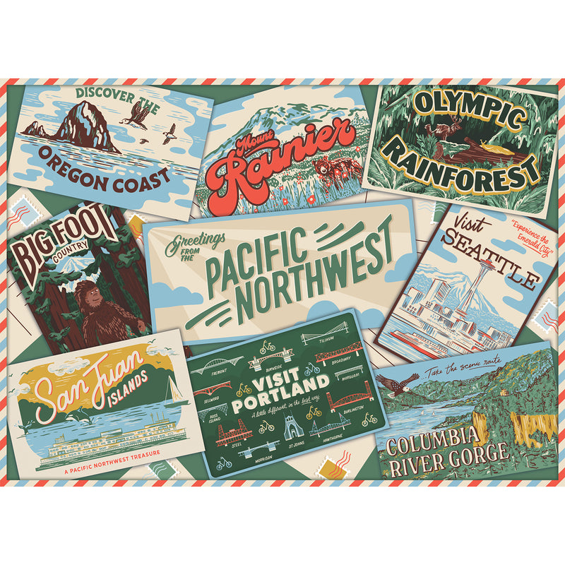 Pacific Northwest Postcards (500 Piece) Jigsaw Puzzle