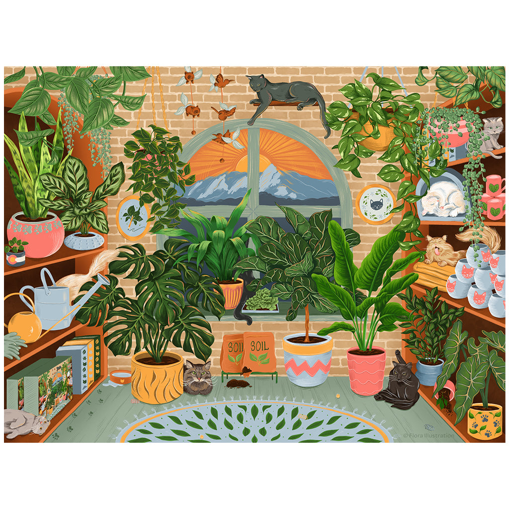The Purrfect Plant Shop (500 Piece) Jigsaw Puzzle