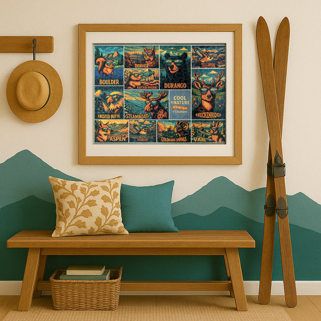 Colorado Travel Poster Puzzle –– 500-Piece Wildlife Adventure