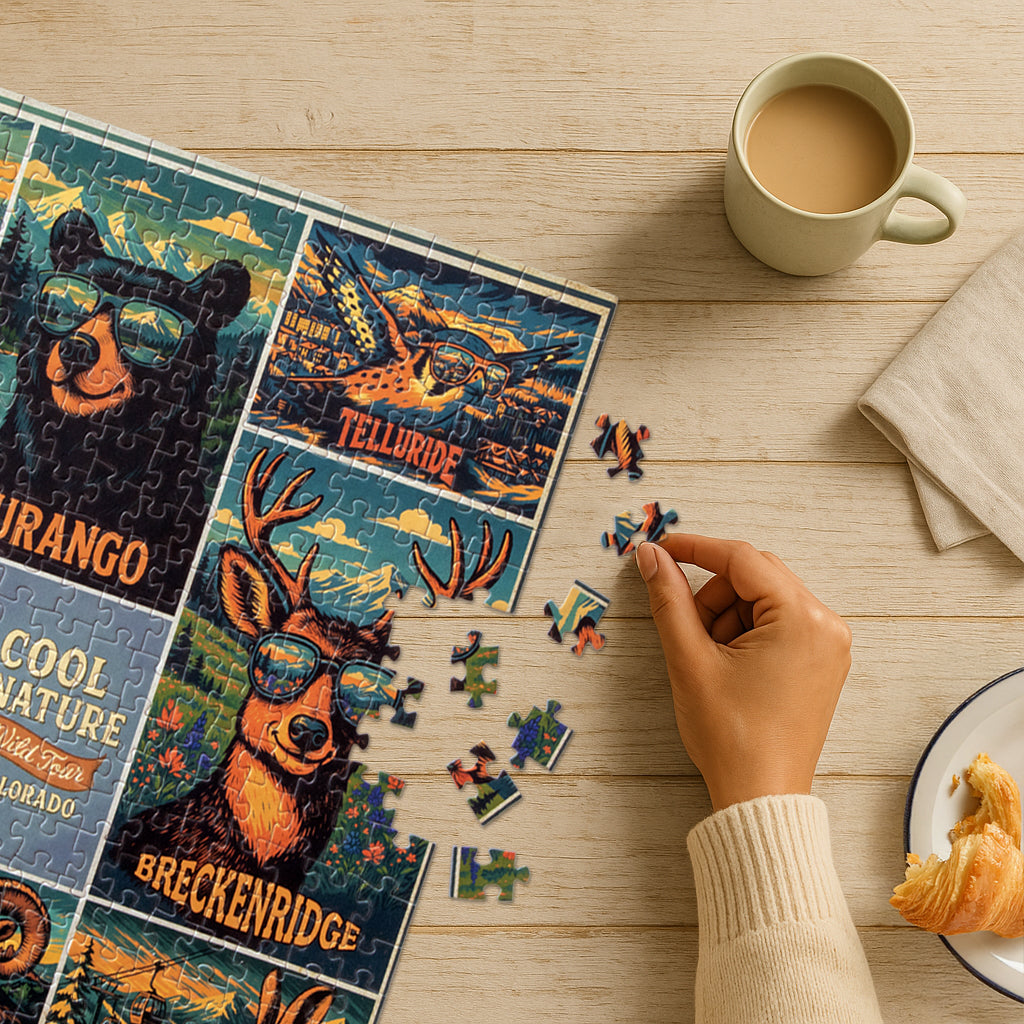 Colorado Travel Poster Puzzle –– 500-Piece Wildlife Adventure