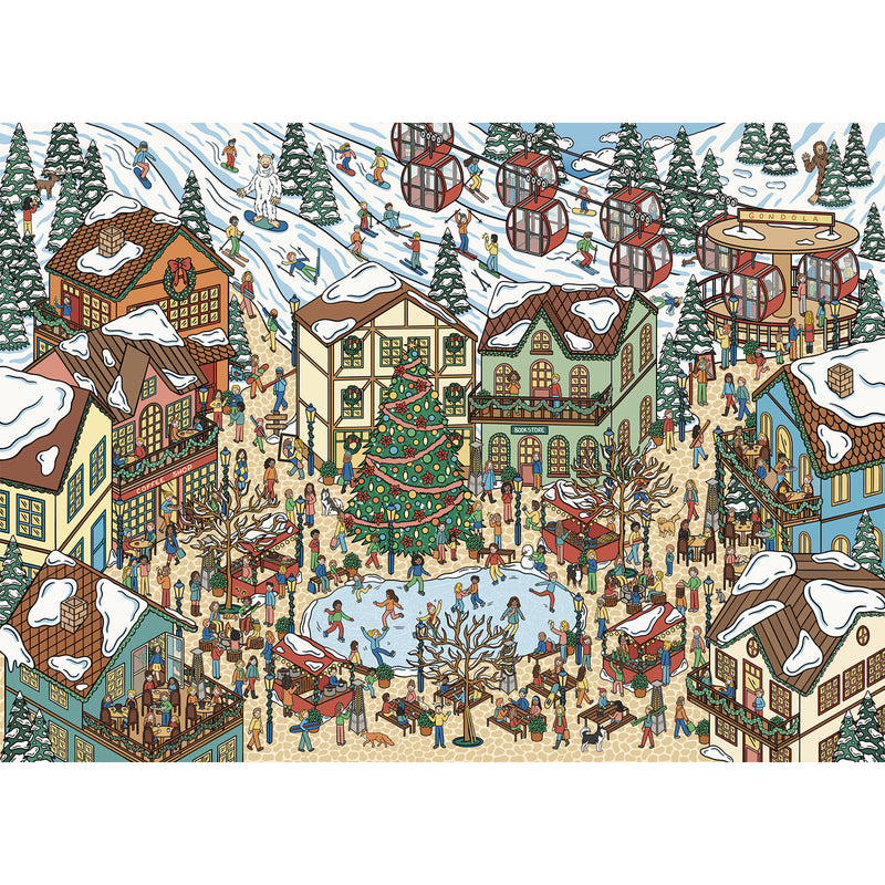 Après-Ski Village (500 Piece) Jigsaw Puzzle