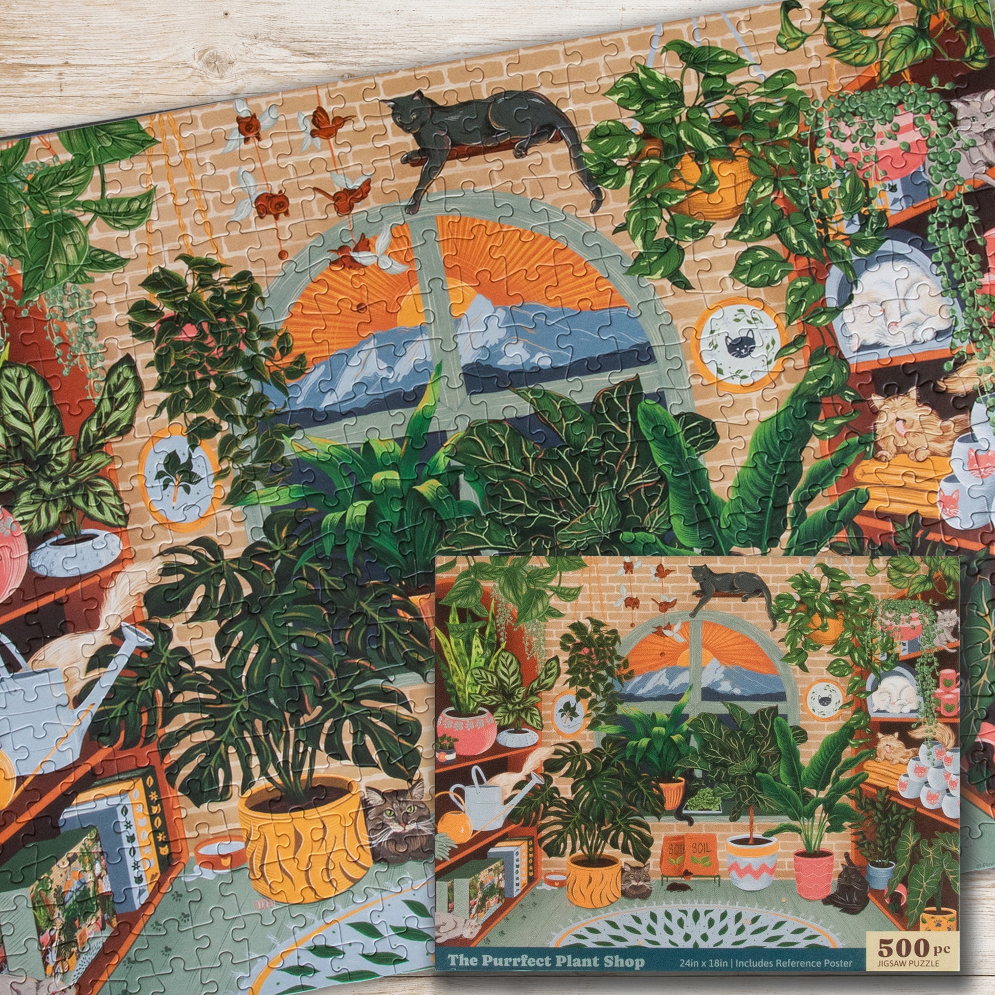 The Purrfect Plant Shop (500 Piece) Jigsaw Puzzle
