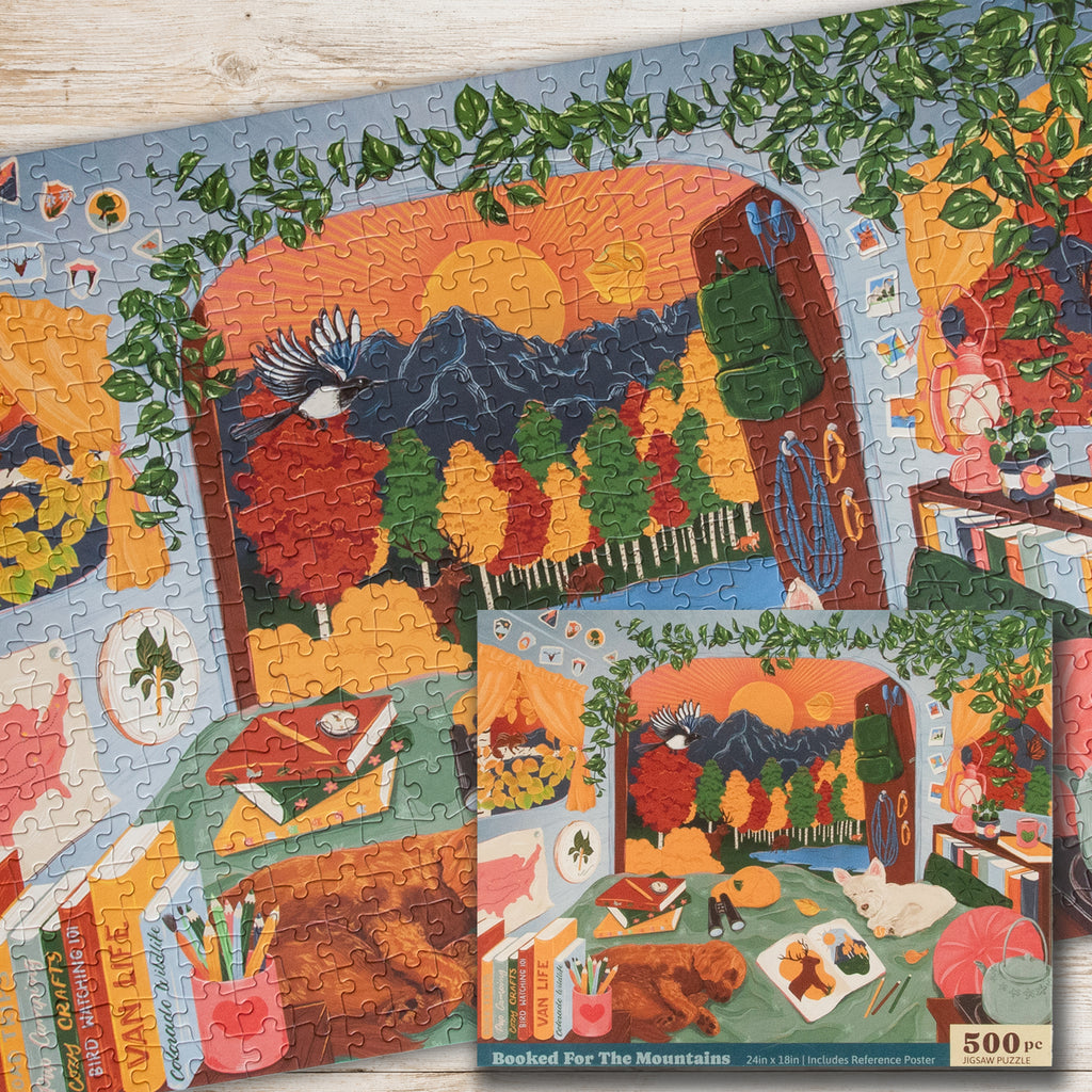 Booked For The Mountains (500 Piece) Jigsaw Puzzle